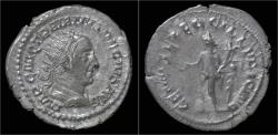 Ancient Coins - Trajan Decius AR antoninianus Genius standing left.