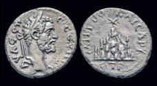 Ancient Coins - Cappadocia Caesarea Eusebia Septimius Severus AR drachm mount Argaeus