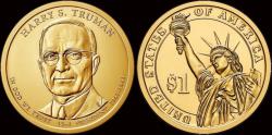 World Coins - USA 1 dollar 2015- Harry Truman