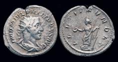 Ancient Coins - Philip I AR antoninianus Laetitia standing left