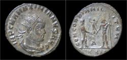 Ancient Coins - Probus silvered antoninianus emperor standing right.