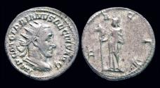 Ancient Coins - Trajan Decius AR antoninianus Dacia standing left