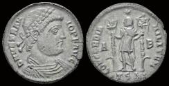Ancient Coins - Vetranio AE centenionalis emperor standing facing