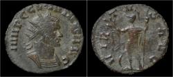Ancient Coins - Claudius II Gothicus billon antoninianus Virtus standing left