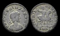 Ancient Coins - Honorius AE3 emperor on horseback right