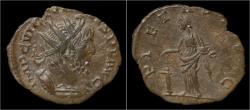 Ancient Coins - Victorinus billon antoninianus Pietas standing left.
