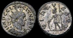 Ancient Coins - Tacitus silvered antoninianus Virtus standing left