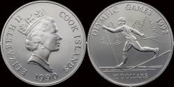 World Coins - Cook Islands 10 dollar 1990- Olympic Summergames in Barcelona 1992