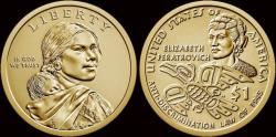 World Coins - USA 1 dollar 2020- Native American- Elisabeth Peratrovich