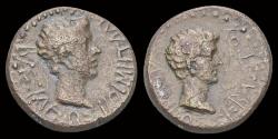 Ancient Coins - Kings of Thrace. Rhoemetalkes I with Augustus AE18