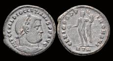Ancient Coins - Diocletian AE follis Genius standing front
