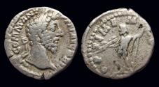 Ancient Coins - Commodus AR denarius Jupiter standing left