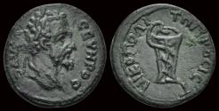 Ancient Coins - Moesia Inferior Nicopolis ad Istrum Septimius Severus AE18 serpent and tripod