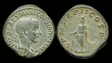 Ancient Coins - Gordian III AE sestertius Emperor standing left