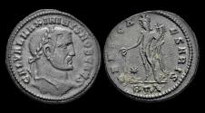 Ancient Coins - Maximinus II Daia, as Caesar  AE follis Genius standing left