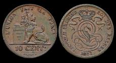 World Coins - Belgium Leopold I 10 centiem 1833