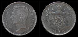 World Coins - Belgium Albert I 20 frank (4belga) 1932FR-pos B