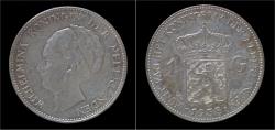 World Coins - Netherlands Wilhelmina I 1 gulden 1938