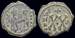 Ancient Coins - Phocas  and Leontina AE half follis  large XX