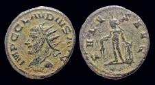 Ancient Coins - Claudius II Gothicus silvered antoninianus Salus standing left