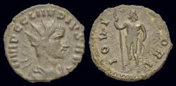 Ancient Coins - Claudius II Gothicus AE antoninianus Jupiter standing left