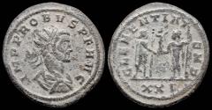 Ancient Coins - Probus AE antoninianus emperor standing right