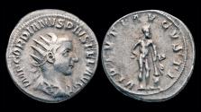 Ancient Coins - Gordian III AR antoninianus  Hercules standing right