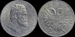 World Coins - Austria 2 schilling 1936- 25th anniversary of the death of Karl Lueger