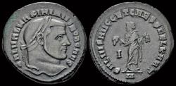 Ancient Coins - Maximinus II, as Caesar AE follis Carthago standing facing