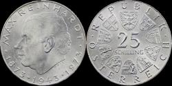 World Coins - Austria 25 schilling 1973- Max Reinhardt