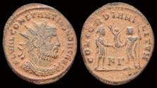 Ancient Coins - Constantius I Chlorus AE radiate Prince receiving Victory on globe from Jupiter