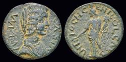 Ancient Coins - Pisidia Antioch Julia Domna, Augusta AE23 Tyche standing left