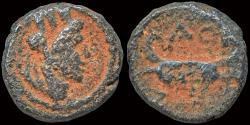 Ancient Coins - Judaea Askalon Palestina AE11 prow of galley left