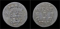 World Coins - Netherlands West-Friesland 2 stuiver 1787
