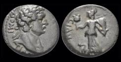 Ancient Coins - Pamphylia Side Domitian AE17 Athena advancing left