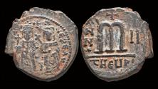 Ancient Coins - Phocas and Leontina AE follis large M