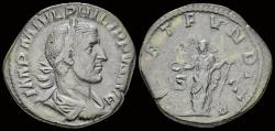 Ancient Coins - Philip I AE sestertius Laetitia standing left
