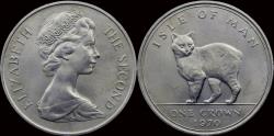 World Coins - Isle of Man 1 crown 1970 Prince Manx cat