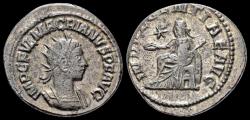 Ancient Coins - Macrianus, usurper billon antoninianus Indulgentia seated left