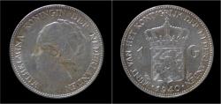 World Coins - Netherlands Wilhelmina I 1 gulden 1940