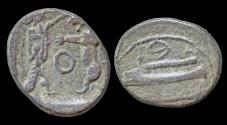 Ancient Coins - Phoenicia Sidon Ba'alsillem II AR 1/16 shekel