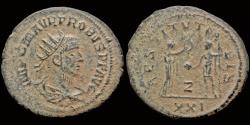 Ancient Coins - Probus AE antoninianus woman presenting wreath