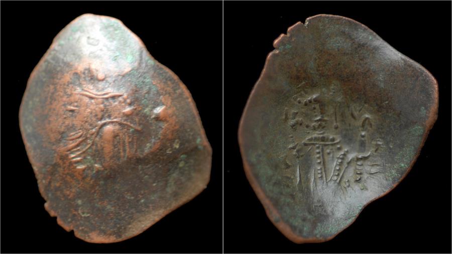 Byzantium Latin rulers of Constantinople bronze trachy. Byzantine Coins