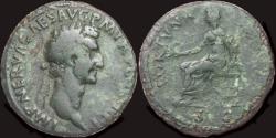 Ancient Coins - Nerva AE sestertius Fortuna seated left