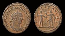 Ancient Coins - Valerian I billon antoninianus two emperors standing face to face