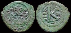 Ancient Coins - Maurice Tiberius half  follis large K