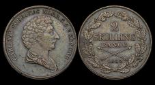 World Coins - Sweden Carl XIV 2 skiiling Banco 1842
