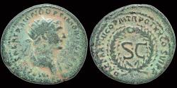 Ancient Coins - Trajan AE semis legend in wreath
