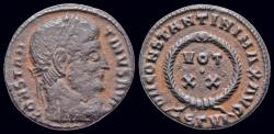 Ancient Coins - Constantine I AE follis text in laurel wreath