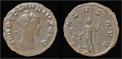 Ancient Coins - Claudius II Gothicus billon antoninianus Salus standing left